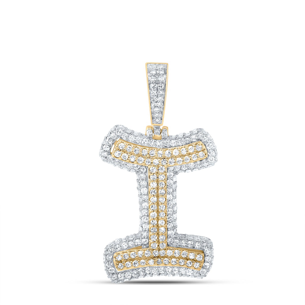 1 1/5CTW-DIA NK FASHION INITIAL "I" PENDANT