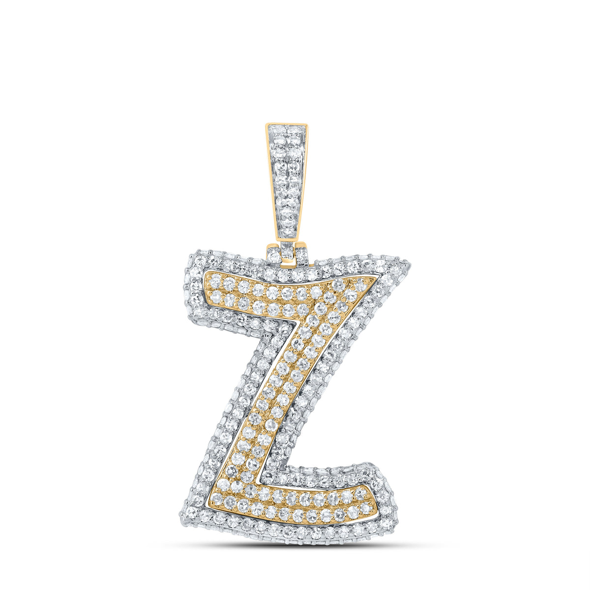1 3/8CTW-DIA NK FASHION INITIAL "Z" PENDANT
