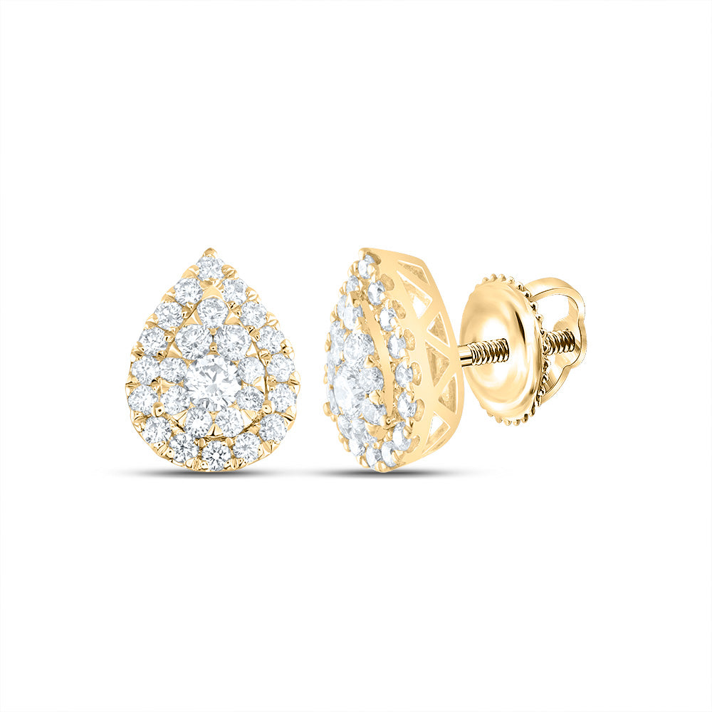 5/8CTW-DIA ANA M ELITE FASHION PEAR STUD EARRING