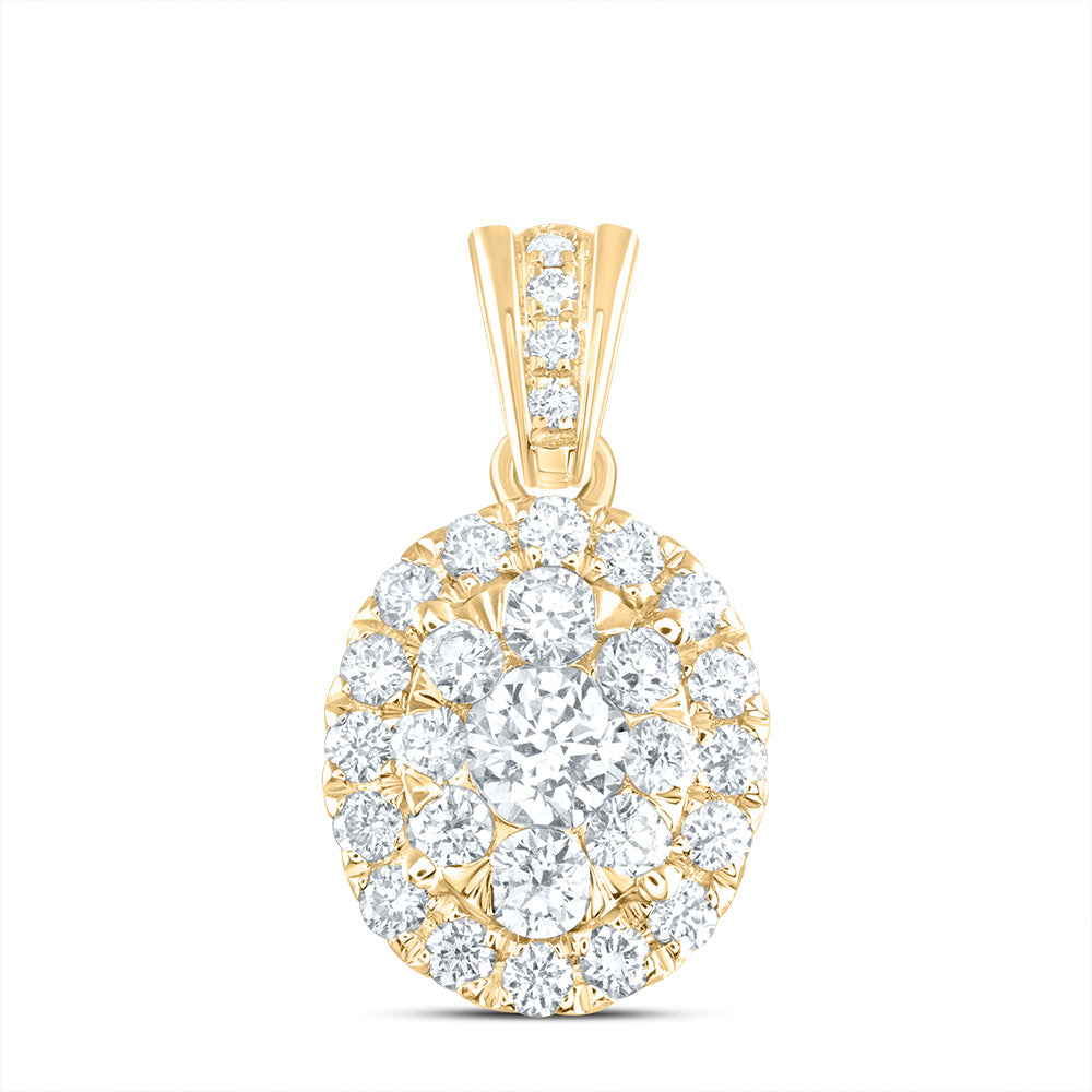 3/4CTW-DIA ANA M ELITE 1/4CT-CRD FASHION OVAL PENDANT