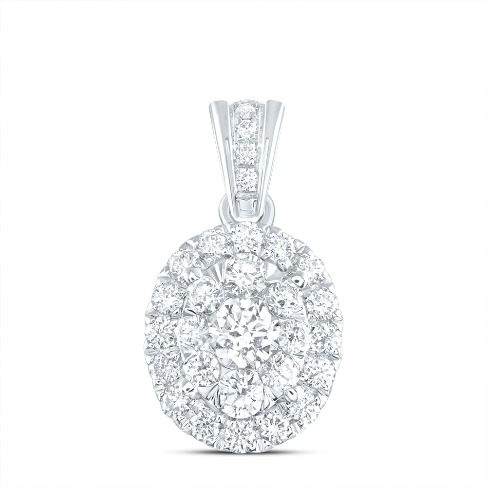 3/4CTW-DIA ANA M ELITE 1/4CT-CRD FASHION OVAL PENDANT