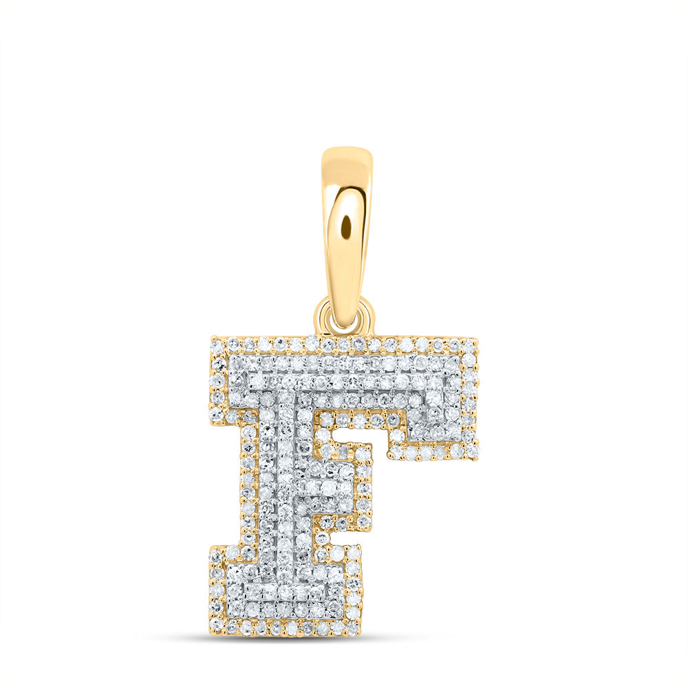 1/2CTW-DIA P1 GIFT INITIAL "F" PENDANT