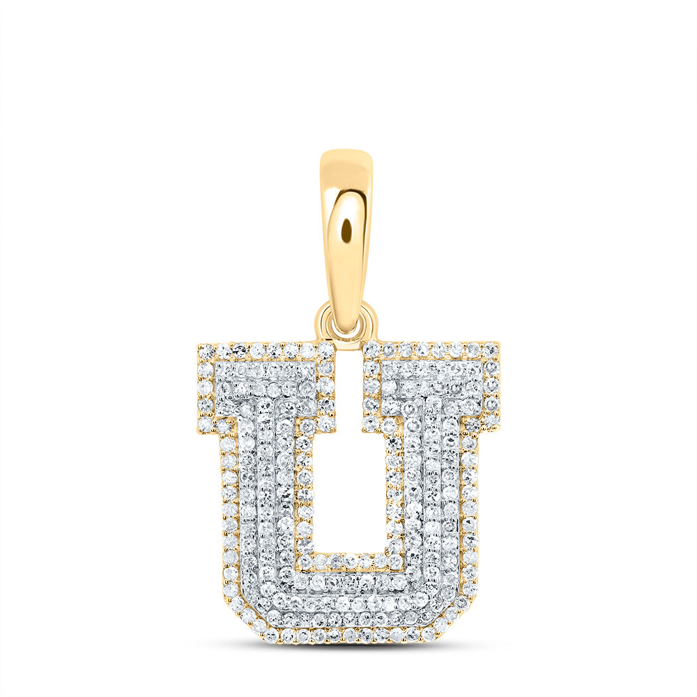 3/4CTW-DIA P1 GIFT INITIAL "U" PENDANT