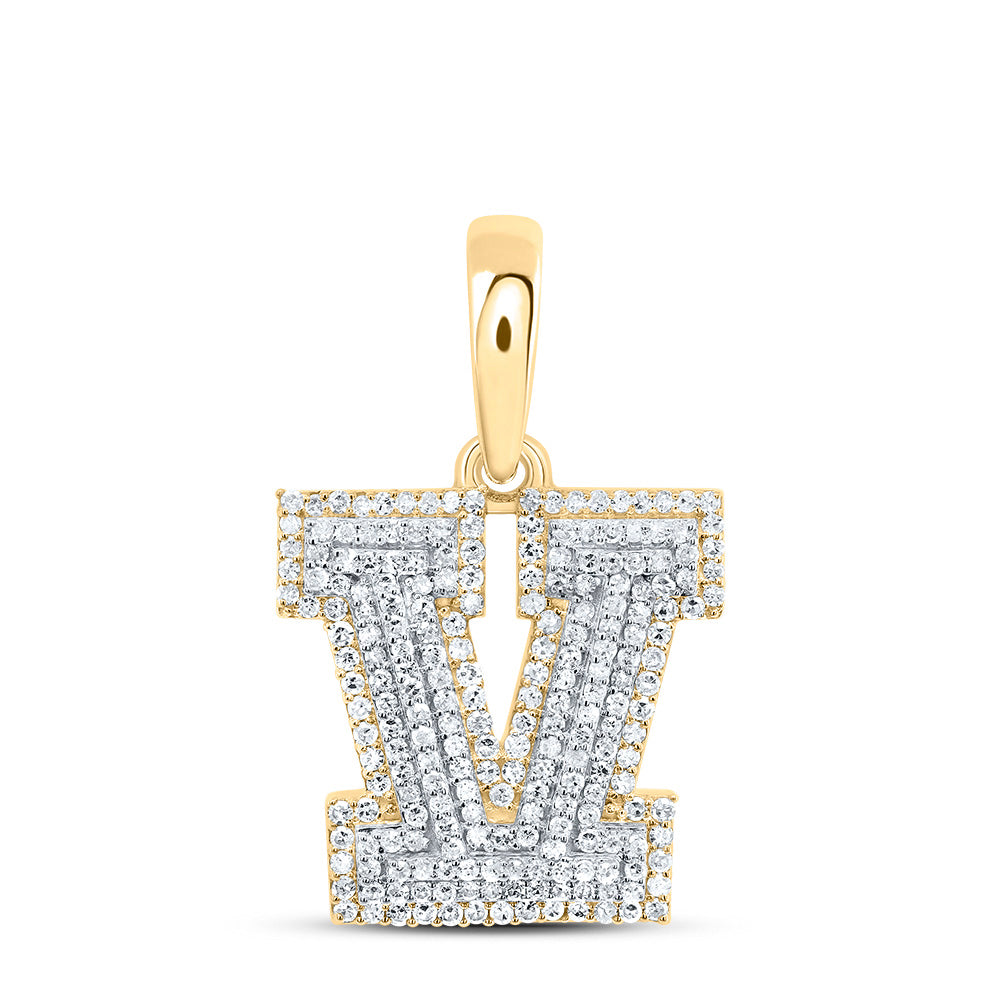3/4CTW-DIA P1 GIFT INITIAL "V" PENDANT