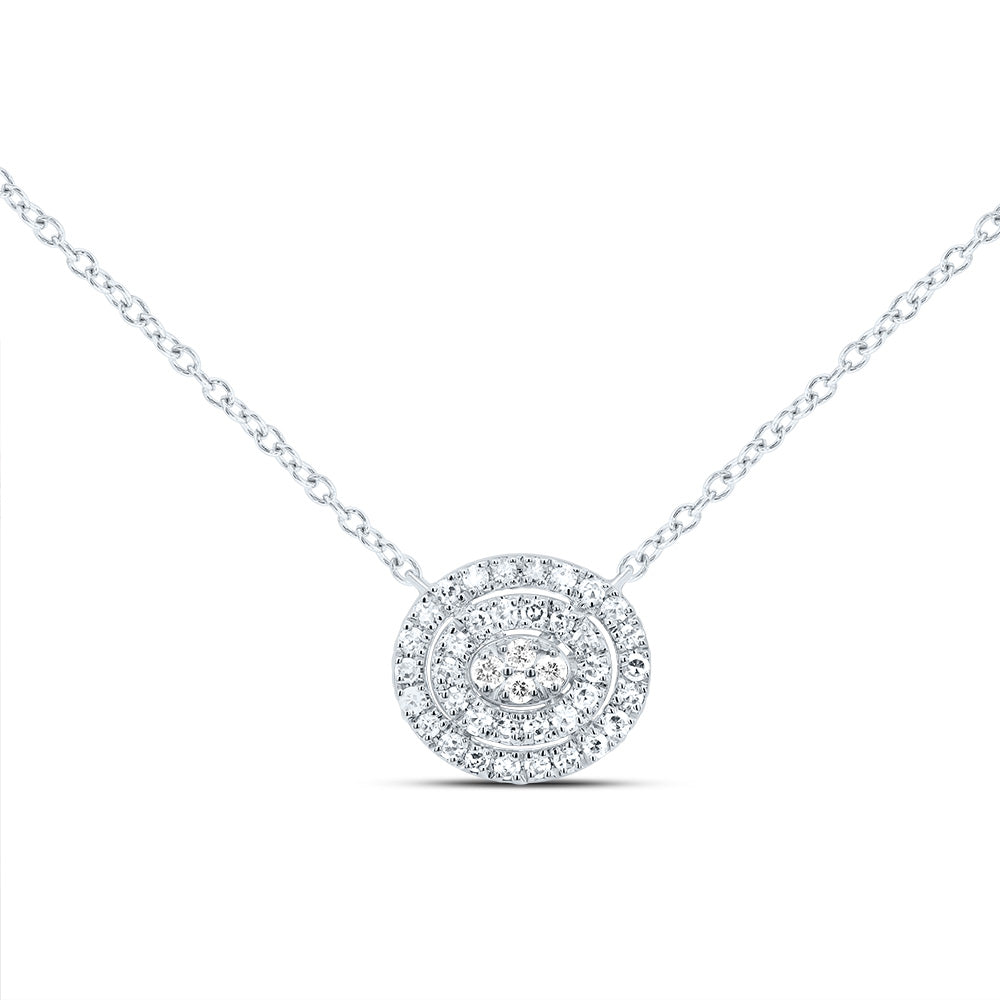 1/6CTW-DIA NK GIFT OVAL NECKLACE (18 INCH)