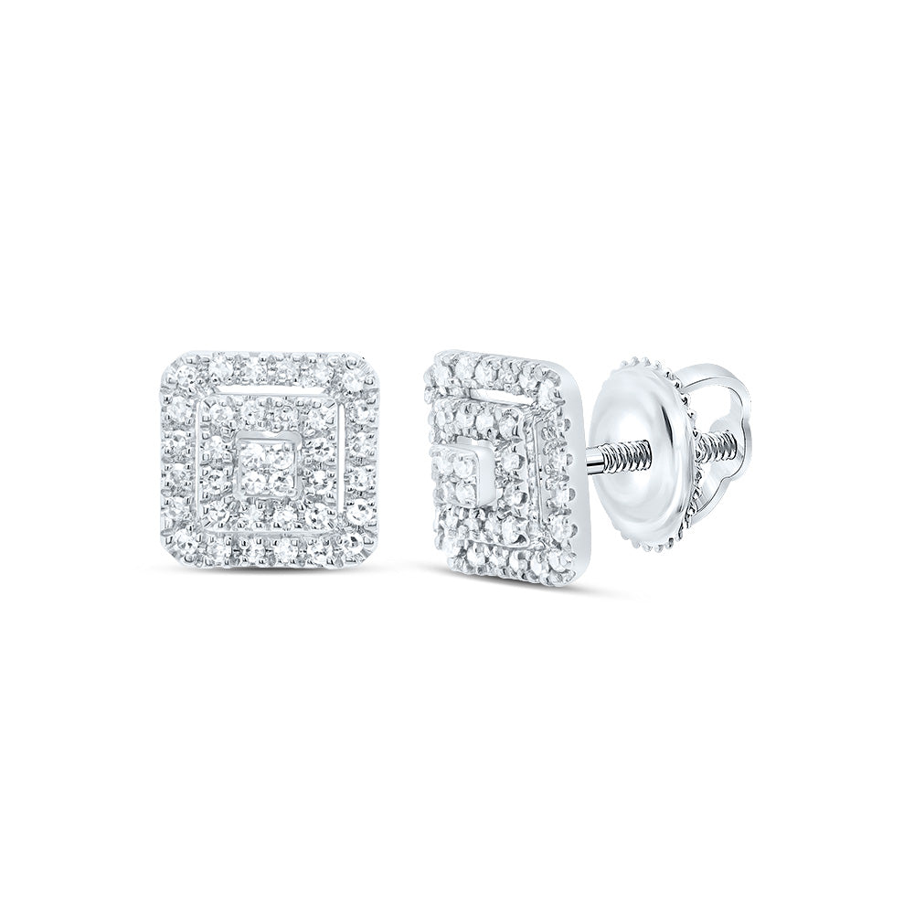 1/5CTW-DIA NK GIFT SQUARE STUD EARRING