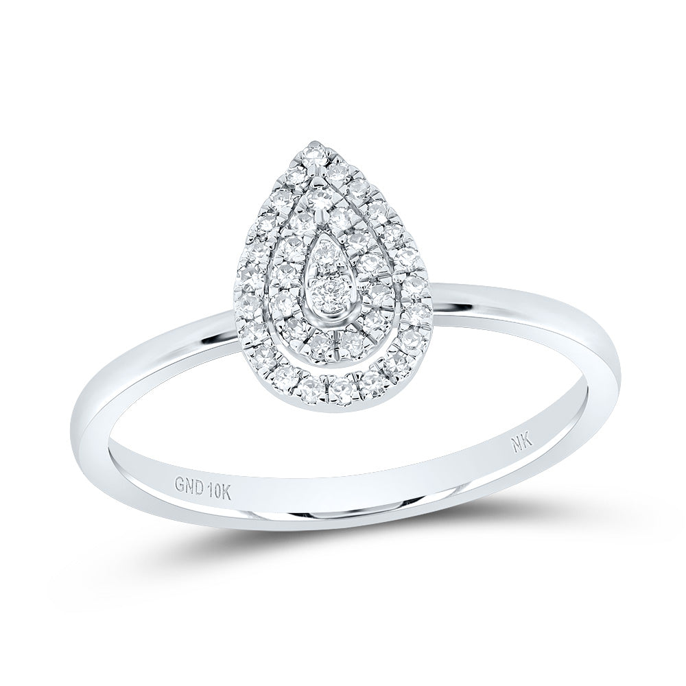 1/6CTW-DIA NK GIFT PEAR RING