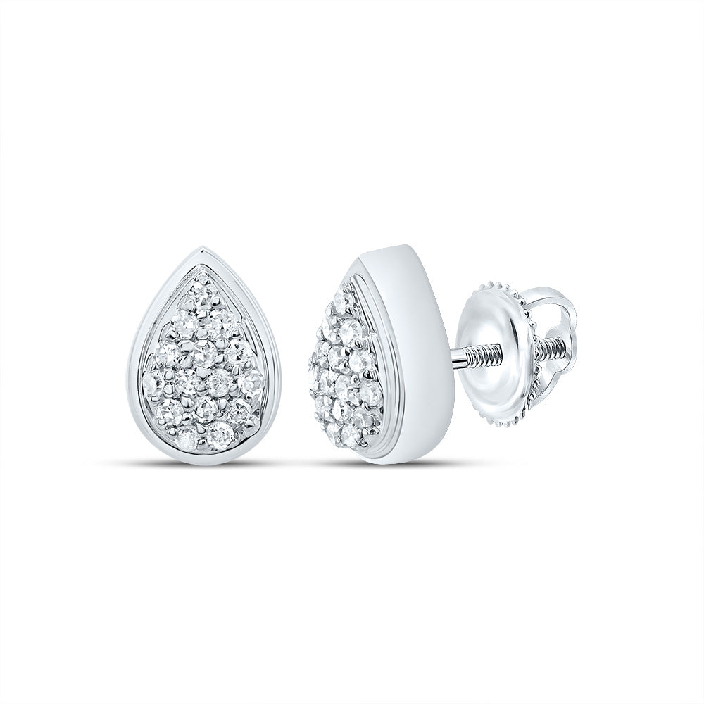 1/12CTW-DIA P1 GIFT PEAR STUD EARRING