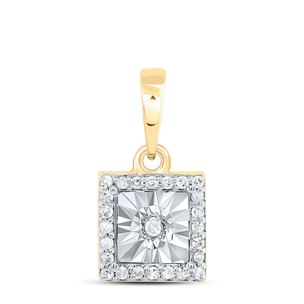 1/12CTW-DIA P1 GIFT SQUARE PENDANT