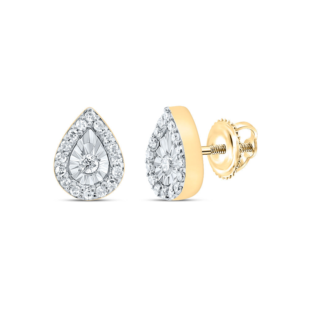 1/10CTW-DIA P1 GIFT PEAR STUD EARRING