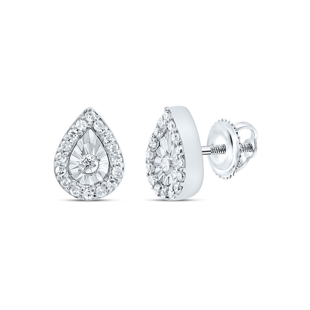 1/10CTW-DIA P1 GIFT PEAR STUD EARRING