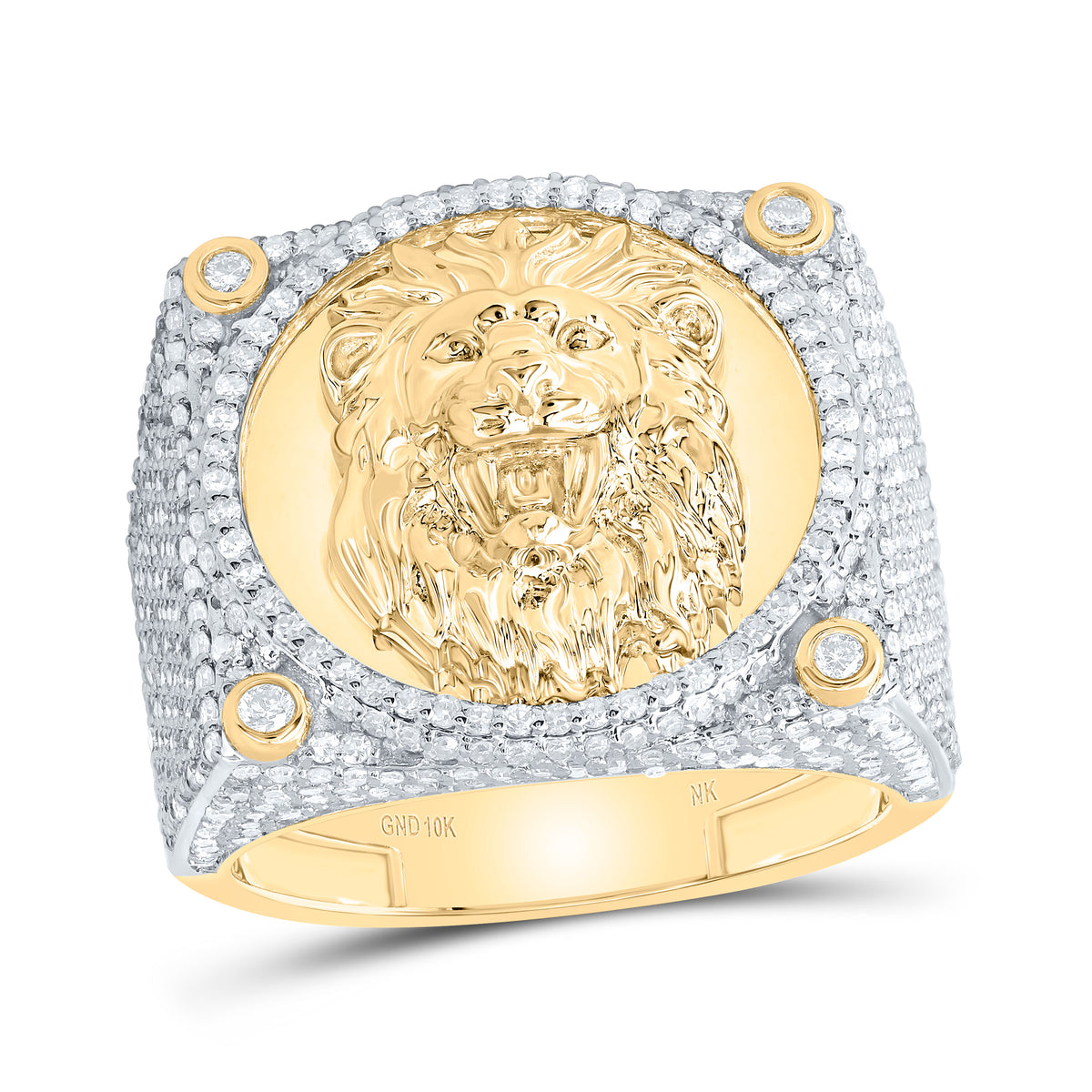 2 1/3CTW-DIA NK LION MENS RING