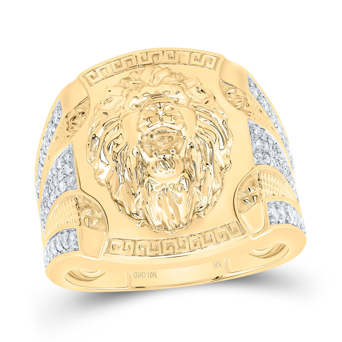 3/4CTW-DIA NK FASHION LION FACE MEN'S RING