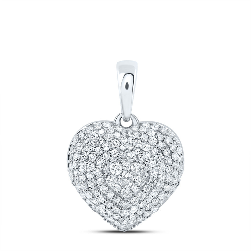 5/8CTW-DIA NK FASHION HEART PENDANT