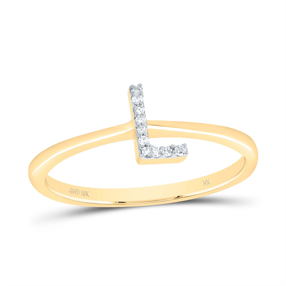 0.03CTW-DIA NK GIFT INITIAL "L" RING