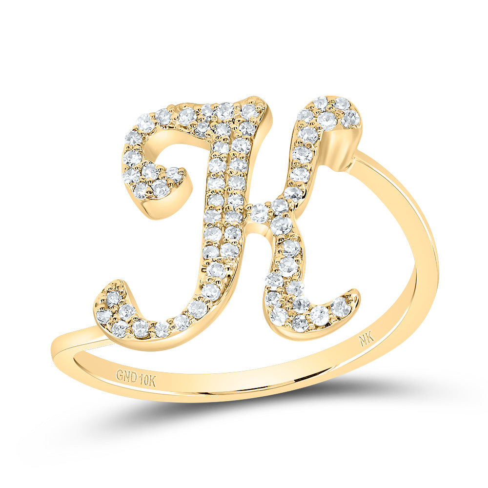 1/5CTW-DIA NK GIFT INITIAL "K" RING