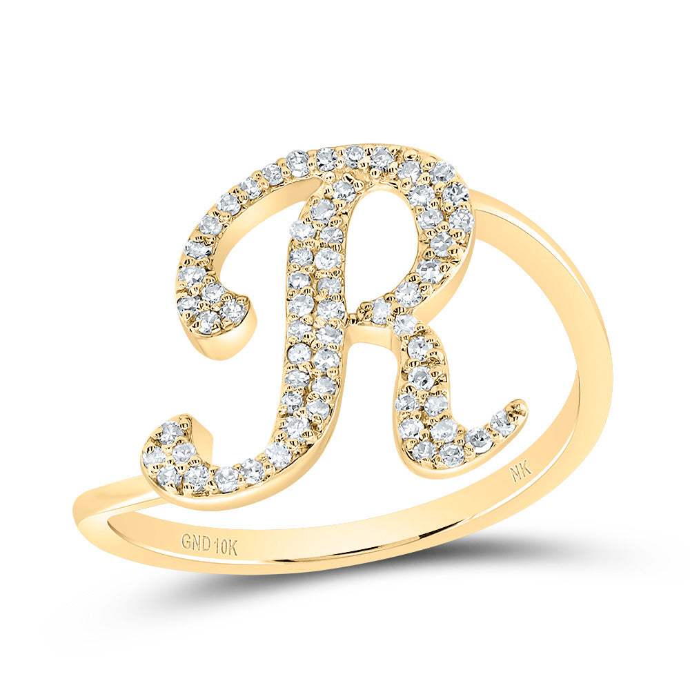 1/5CTW-DIA NK GIFT INITIAL "R" RING