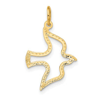 Load image into Gallery viewer, 14K Satin and Diamond-Cut Dove Charm
