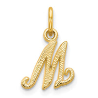 Load image into Gallery viewer, 14KY Script Letter M Initial Charm
