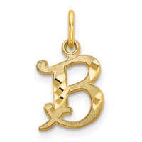 Load image into Gallery viewer, 14k Letter B Initial Charm
