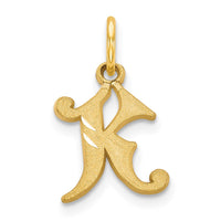 Load image into Gallery viewer, 14k Letter K Initial Charm
