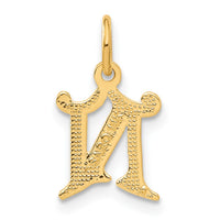Load image into Gallery viewer, 14k Letter N Initial Charm
