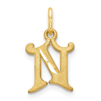 Load image into Gallery viewer, 14k Letter N Initial Charm
