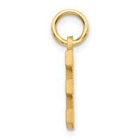 Load image into Gallery viewer, 14KY Satin Diamond-cut Letter E Initial Charm
