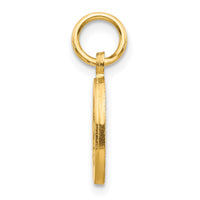 Load image into Gallery viewer, 14KY Satin Diamond-cut Letter O Initial Charm
