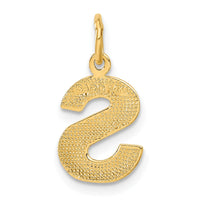 Load image into Gallery viewer, 14KY Satin Diamond-cut Letter S Initial Charm

