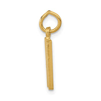 Load image into Gallery viewer, 14KY Satin Diamond-cut Letter W Initial Charm
