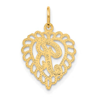 Load image into Gallery viewer, 14k Heart Letter B Charm
