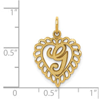 Load image into Gallery viewer, 14k Heart Letter G Charm
