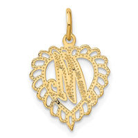 Load image into Gallery viewer, 14k Heart Letter M Charm
