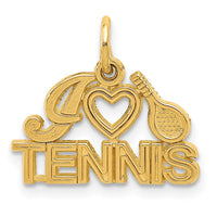 Load image into Gallery viewer, 14K I HEART TENNIS Charm

