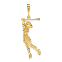 Load image into Gallery viewer, 14k Female Golfer Pendant
