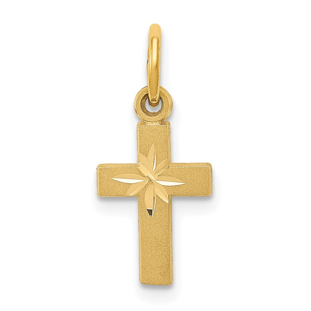 14k Tiny Cross Charm
