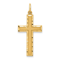Load image into Gallery viewer, 14K Diamond-cut Cross Charm
