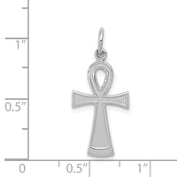 Load image into Gallery viewer, 14k White Gold Ankh Cross Pendant
