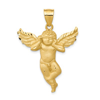 Load image into Gallery viewer, 14K Satin Angel Pendant
