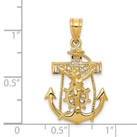 Load image into Gallery viewer, 14k Mariners Cross Pendant

