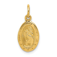 Load image into Gallery viewer, 14k Saint Christopher Medal Charm
