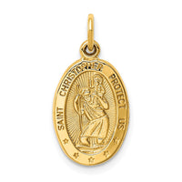 Load image into Gallery viewer, 14k Saint Christopher Medal Charm
