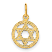 Load image into Gallery viewer, 14k Solid Polished Star of David Charm
