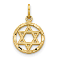 Load image into Gallery viewer, 14k Solid Polished Star of David Charm
