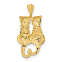 Load image into Gallery viewer, 14k Satin and Polished Cats Pendant
