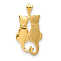 Load image into Gallery viewer, 14k Satin and Polished Cats Pendant
