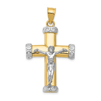 Load image into Gallery viewer, 14k Two-tone Crucifix Pendant
