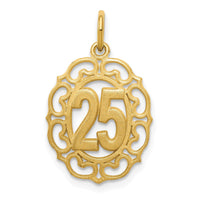Load image into Gallery viewer, 14k # 25 in Oval Pendant
