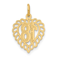 Load image into Gallery viewer, 14k 18 Heart Charm
